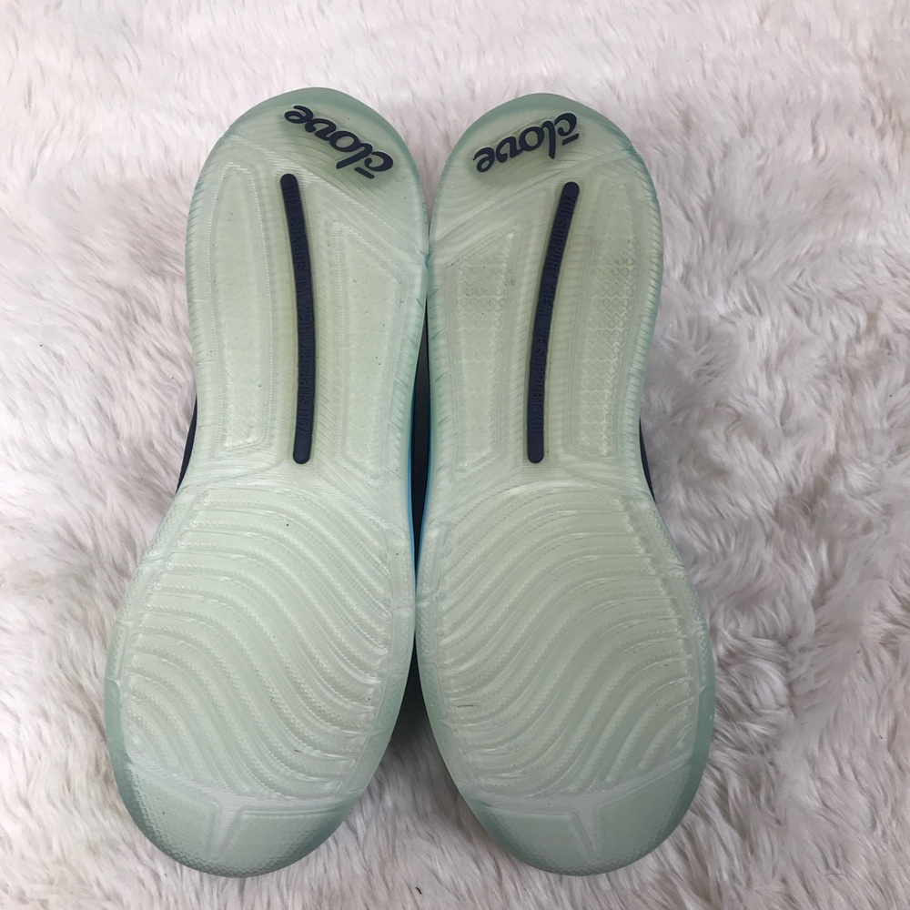 CLOVE Navy Aqua Blue Classic Nursing Shoe Sneaker Womens Size 10 Comfort Slip On - Picture 10 of 10